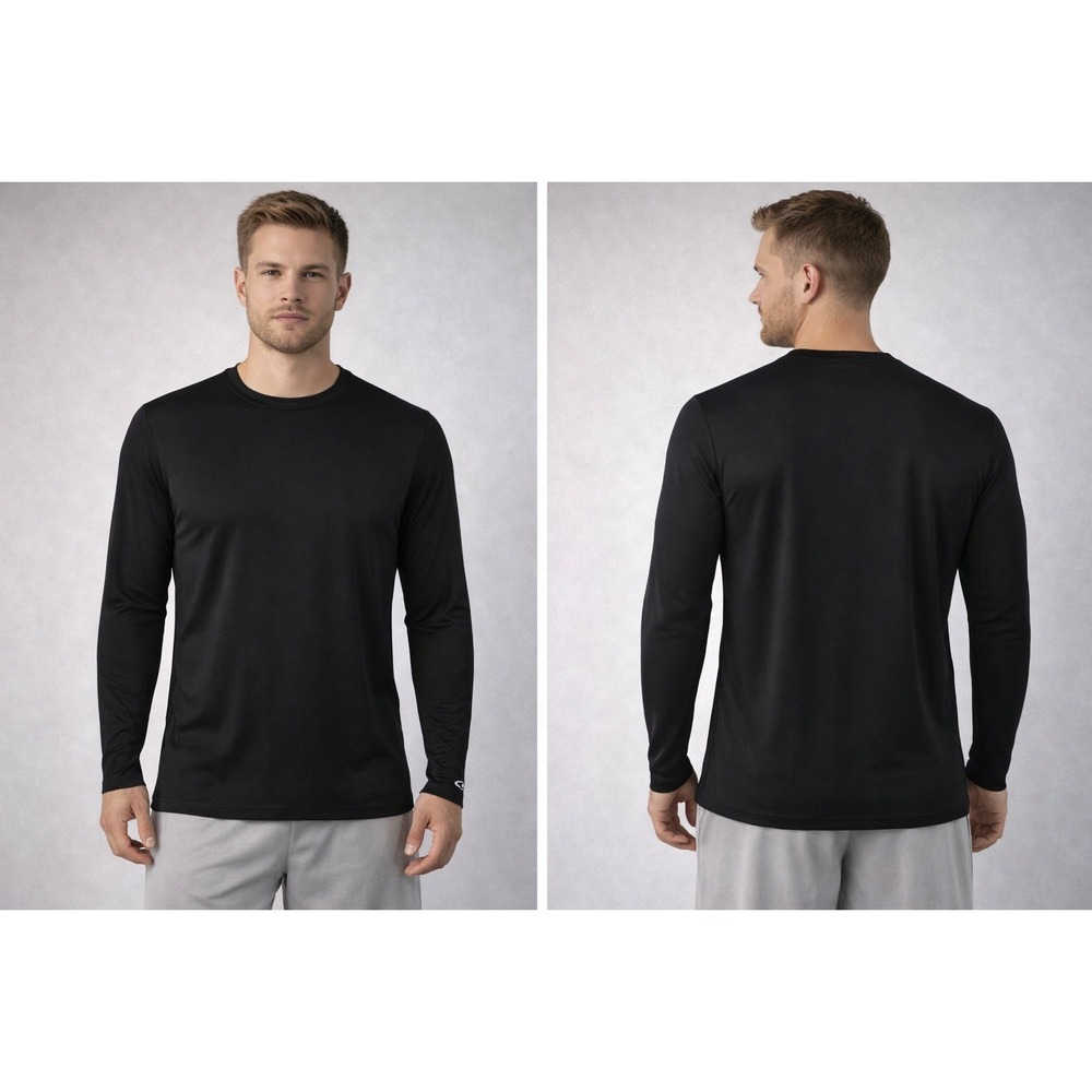 C9 Champion Power Cool Shirt Mens Medium Black Long Sleeve Athletic Performance